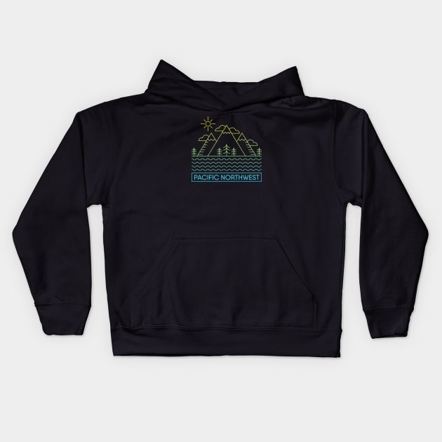 Pacific Northwest Kids Hoodie by happysquatch